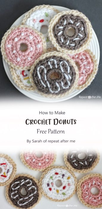 Crochet Donuts By Sarah of repeat after me