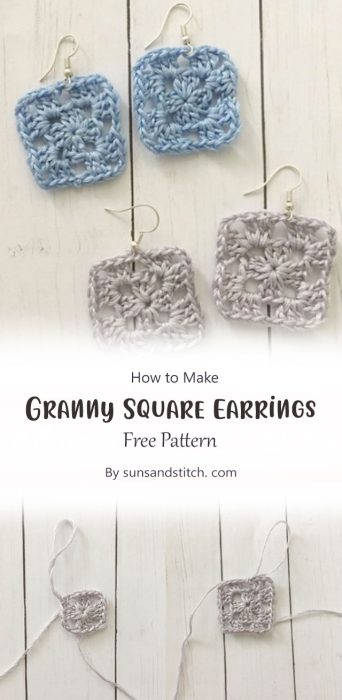 Pattern: Granny Square Earrings By sunsandstitch. com