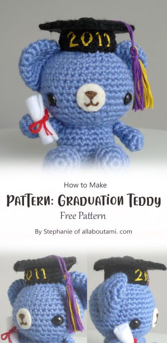 Pattern: Graduation Teddy By Stephanie of allaboutami. com