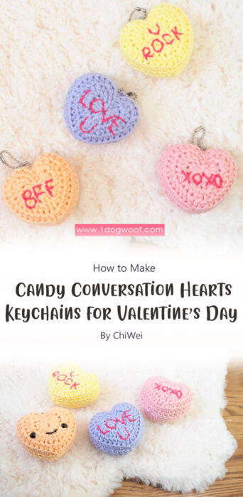 Candy Conversation Hearts Keychains for Valentine’s Day By ChiWei