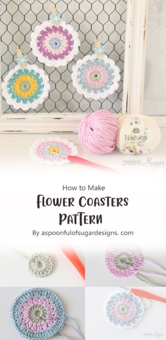 Flower Coasters Pattern By aspoonfulofsugardesigns. com