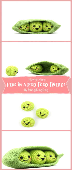 Peas in a Pod Food Friends - Free Crochet Pattern By StringyDingDing