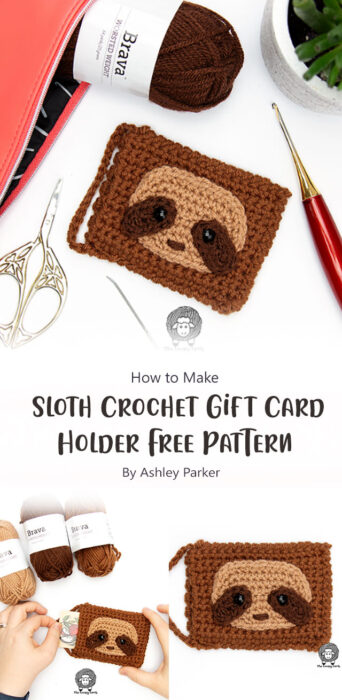 Sloth Crochet Gift Card Holder Free Pattern By Ashley Parker
