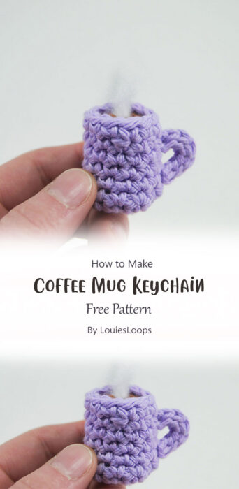 Coffee Mug Keychain By LouiesLoops