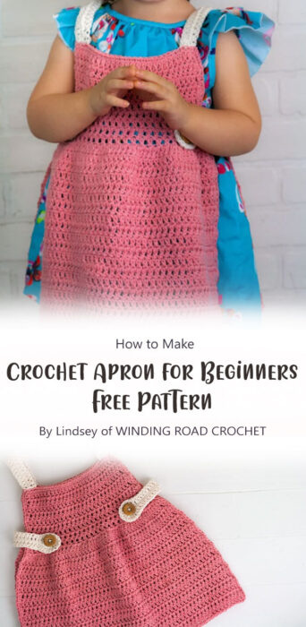 Crochet Apron for Beginners Free Pattern By Lindsey of WINDING ROAD CROCHET