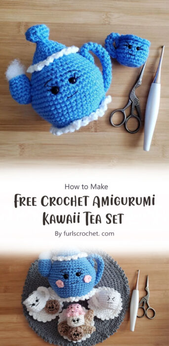 Free Crochet Amigurumi Kawaii Tea Set By furlscrochet. com