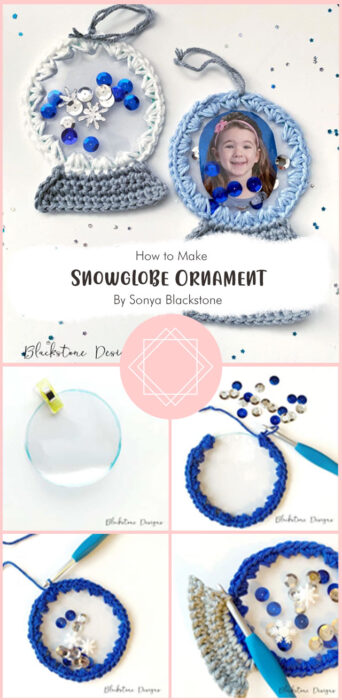 Snowglobe Ornament - Free Crochet Pattern By Sonya Blackstone