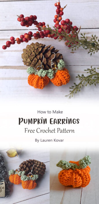 Pumpkin Earrings By Lauren Kovar
