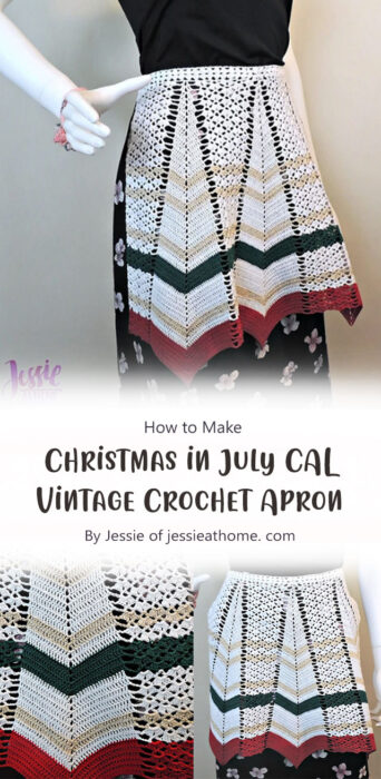 Christmas in July CAL - Vintage Crochet Apron By Jessie of jessieathome. com
