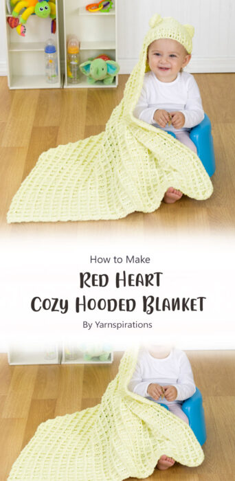 Red Heart Cozy Hooded BlanketBy Yarnspirations