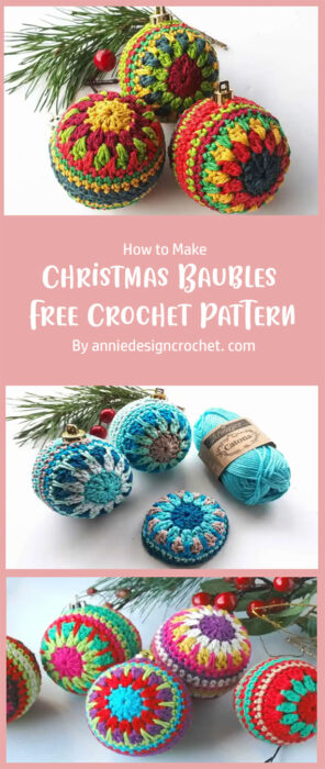 Christmas Baubles - Free Crochet Pattern By anniedesigncrochet. com