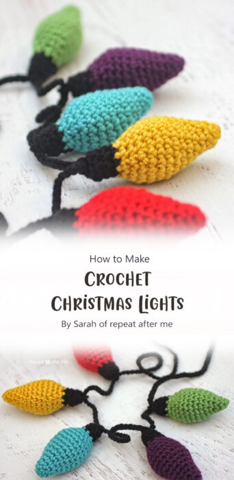 Crochet Christmas Lights By Sarah of repeat after me