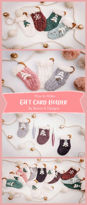 Crochet DIY Gift Card Holder + Stocking For Christmas By Briana K Designs