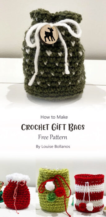 Crochet Gift Bags By Louise Bollanos