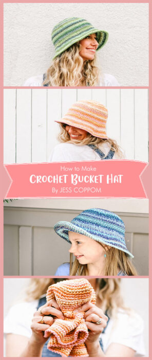 Easy Crochet Bucket Hat Free Pattern By JESS COPPOM
