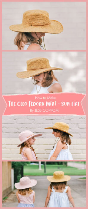 The Cleo Fedora Mini - Free Crochet Sun Hat Pattern for Kids By JESS COPPOM