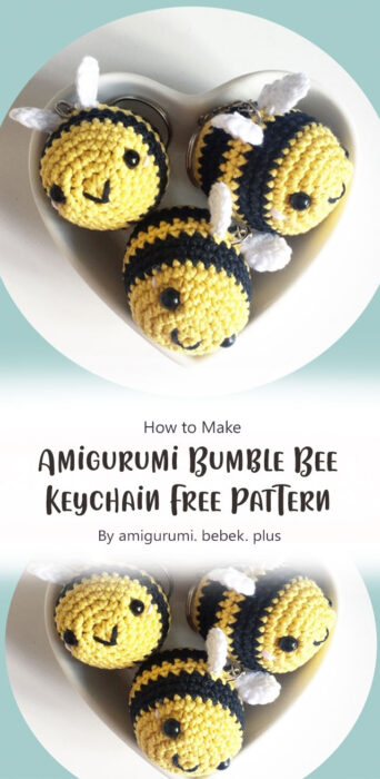 Amigurumi Bumble Bee Keychain Free Pattern By amigurumi. bebek. plus