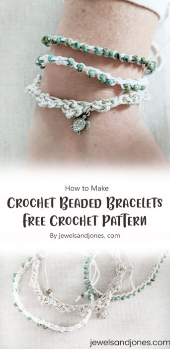 Crochet Beaded Bracelets - Free Crochet Pattern By jewelsandjones. com