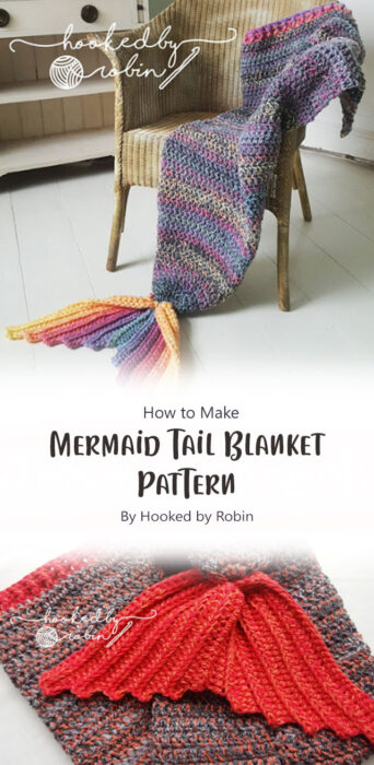 Mermaid Tail Blanket Pattern By Hooked by Robin