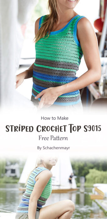 Striped Crochet Top S9015 By Schachenmayr