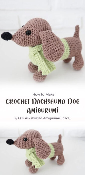Crochet Dachshund Dog Amigurumi By Olik Ask (Posted Amigurumi Space)