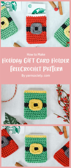 Holiday Gift Card Holder - Free Amigurumi Crochet Pattern By yarnsociety. com