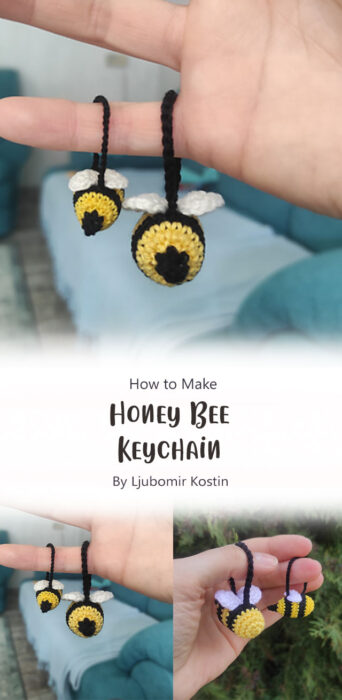 Honey Bee Keychain By Ljubomir Kostin