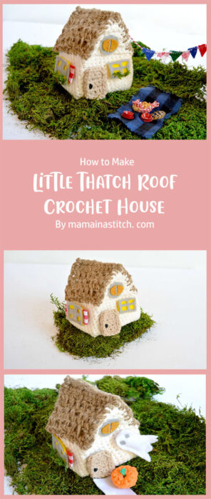 Little Thatch Roof Crochet House By mamainastitch. com