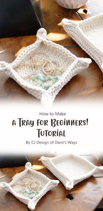 How to Crochet a Tray for Beginners! Tutorial By CJ Design of Danii's Ways