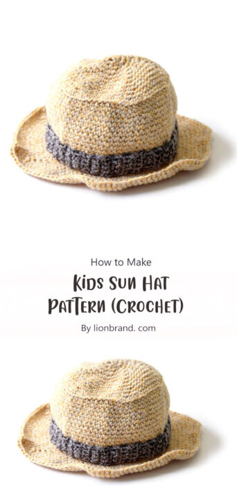 Kids Sun Hat Pattern (Crochet) By lionbrand. com