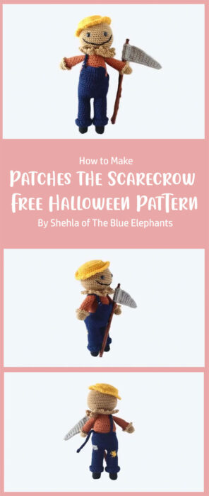 Patches the Scarecrow: Free Halloween Crochet Pattern By Shehla of The Blue Elephants