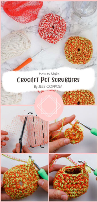 How to Make Crochet Pot Scrubbers From Produce Bags By JESS COPPOM