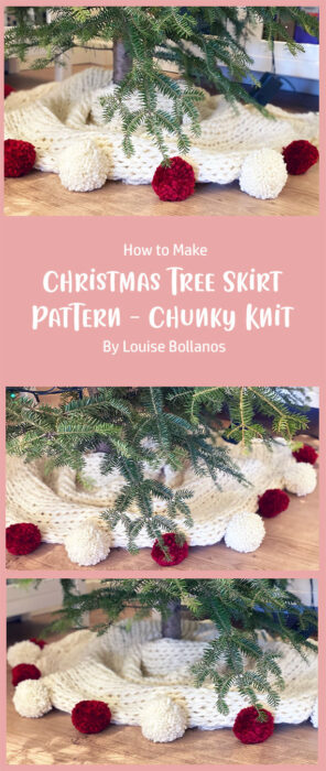 Christmas Tree Skirt Pattern (Chunky Knit) By Louise Bollanos
