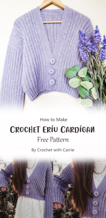 Crochet Eriu Cardigan By Crochet with Carrie