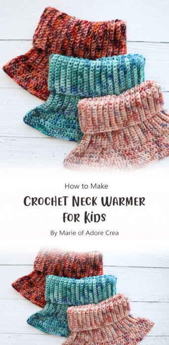 Crochet Neck Warmer for Kids By Marie of Adore Crea