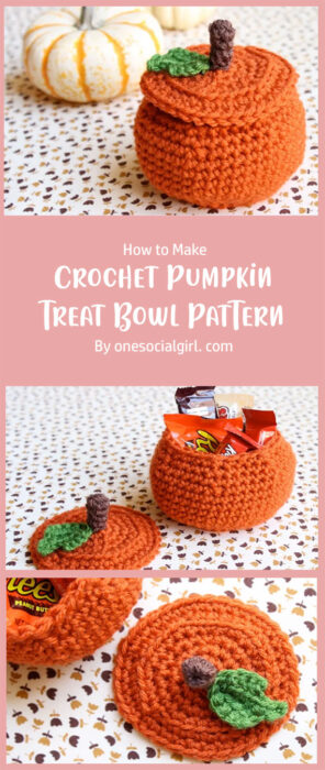 Crochet Pumpkin Treat Bowl Pattern By onesocialgirl. com