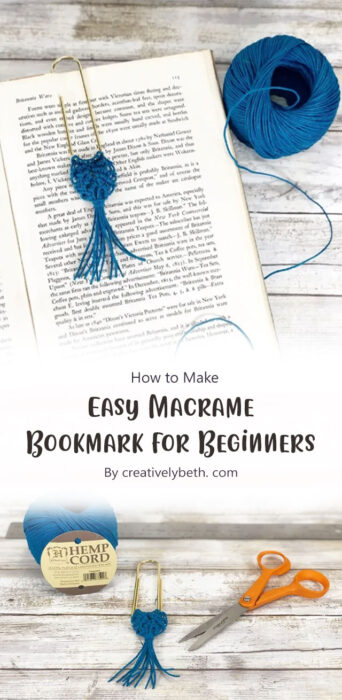 Easy Macrame Bookmark for Beginners By creativelybeth. com
