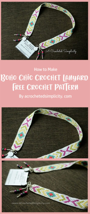 Boho Chic Crochet Lanyard - Free Crochet Pattern By acrochetedsimplicity. com
