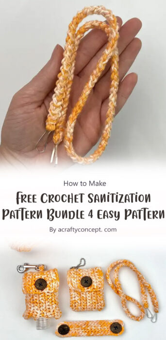 Free Crochet Sanitization Pattern Bundle - 4 Easy Crochet Pattern By acraftyconcept. com