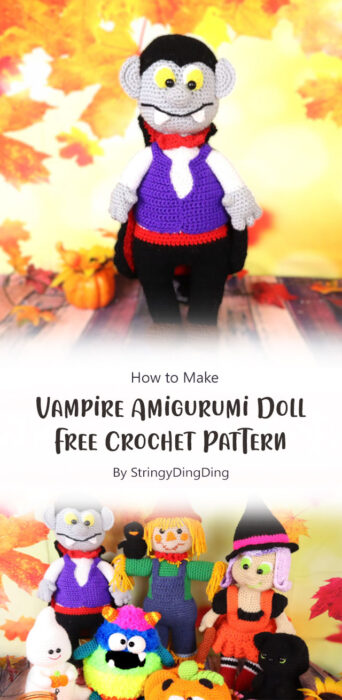Vampire Amigurumi Doll - Free Crochet Pattern By StringyDingDing