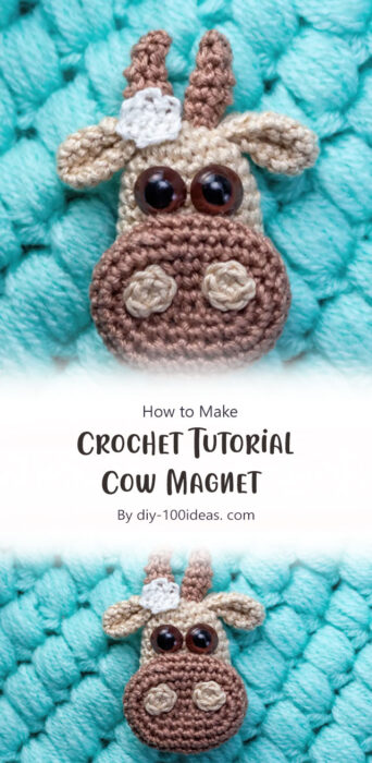 Crochet Tutorial Cow Magnet By diy-100ideas. com