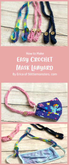 Easy Crochet Mask Lanyard By Erica of 5littlemonsters. com