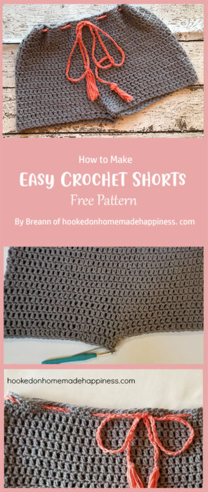 Easy Crochet Shorts By Breann of hookedonhomemadehappiness. com