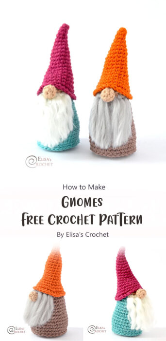 Gnomes Free Crochet Pattern By Elisa's Crochet