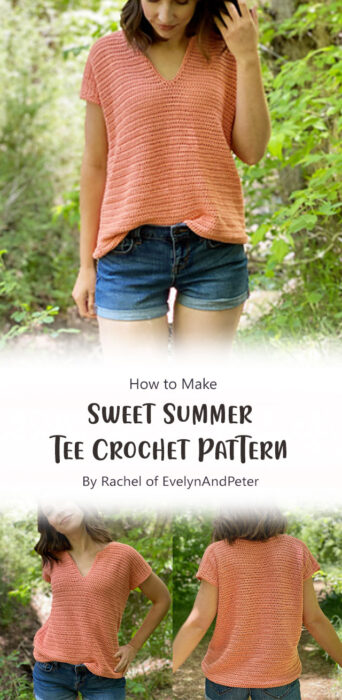 Sweet Summer Tee Crochet Pattern By Rachel of EvelynAndPeter
