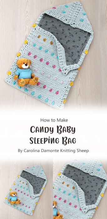 Candy Baby Sleeping Bag By Carolina Damonte Knitting Sheep