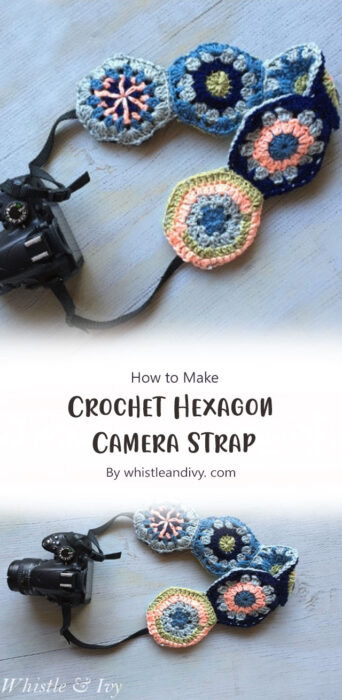 Crochet Hexagon Camera Strap By whistleandivy. com