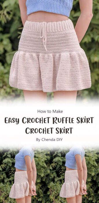 Easy Crochet Ruffle Skirt - Crochet Skirt By Chenda DIY