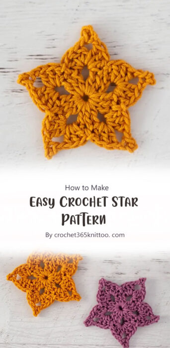 Easy Crochet Star Pattern By crochet365knittoo. com