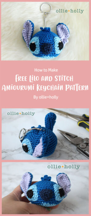 Free Lilo and Stitch Amigurumi Keychain Pattern By ollie+holly